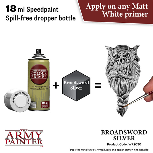 Warpaints Speedpaint 2.0: Broadsword Silver - 18ml