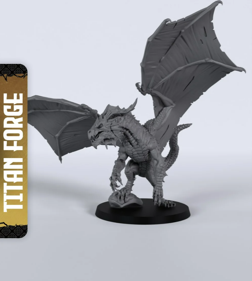White Dragon - Titan Forge - RPG and Wargaming Miniature - 32mm