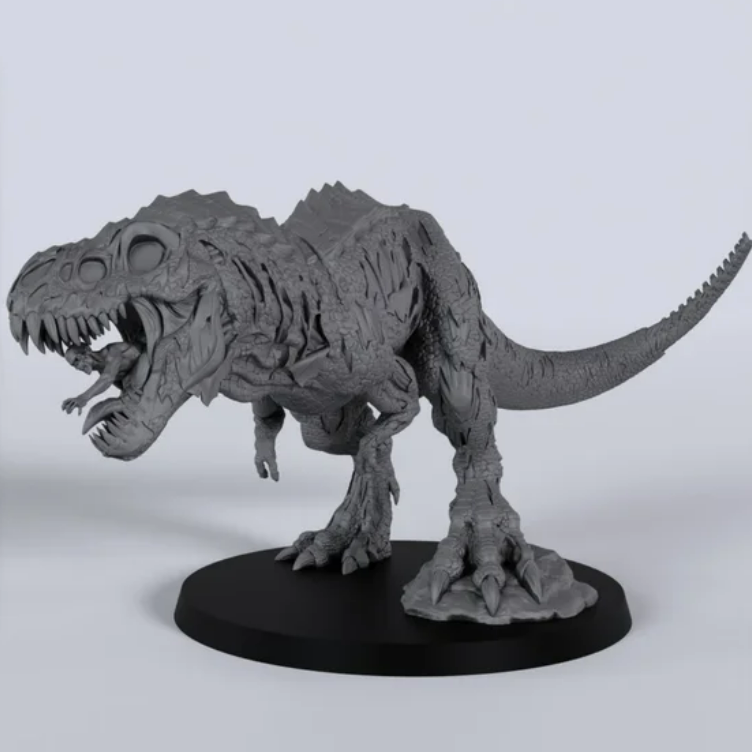 Zombie Tyrannosaurus - Titan Forge - RPG and Wargaming Miniature