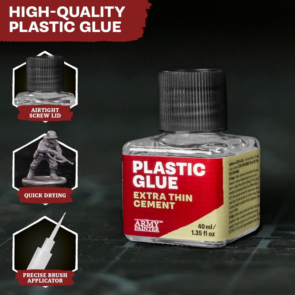 Army Painter Thin Plastic Glue in use