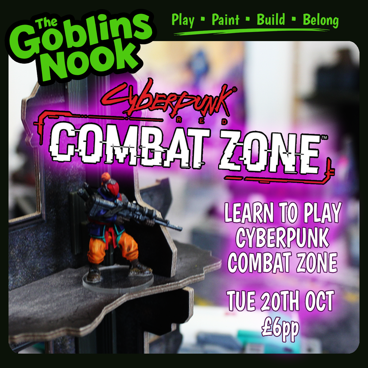 Night City Night School | Learn to Play Cyberpunk Combat Zone in Southampton