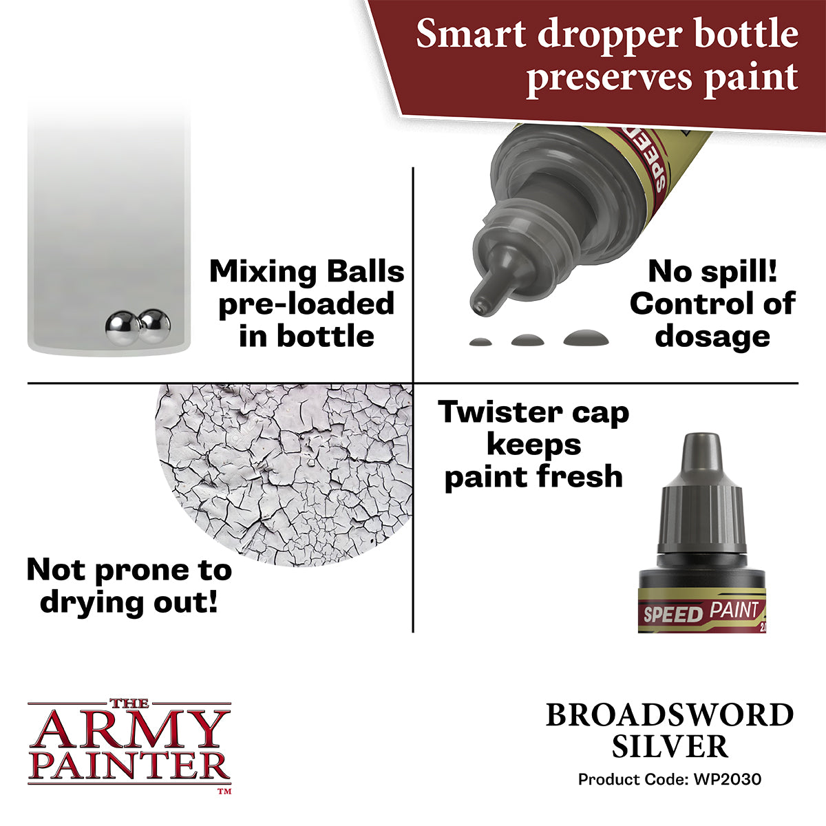 Warpaints Speedpaint 2.0: Broadsword Silver - 18ml