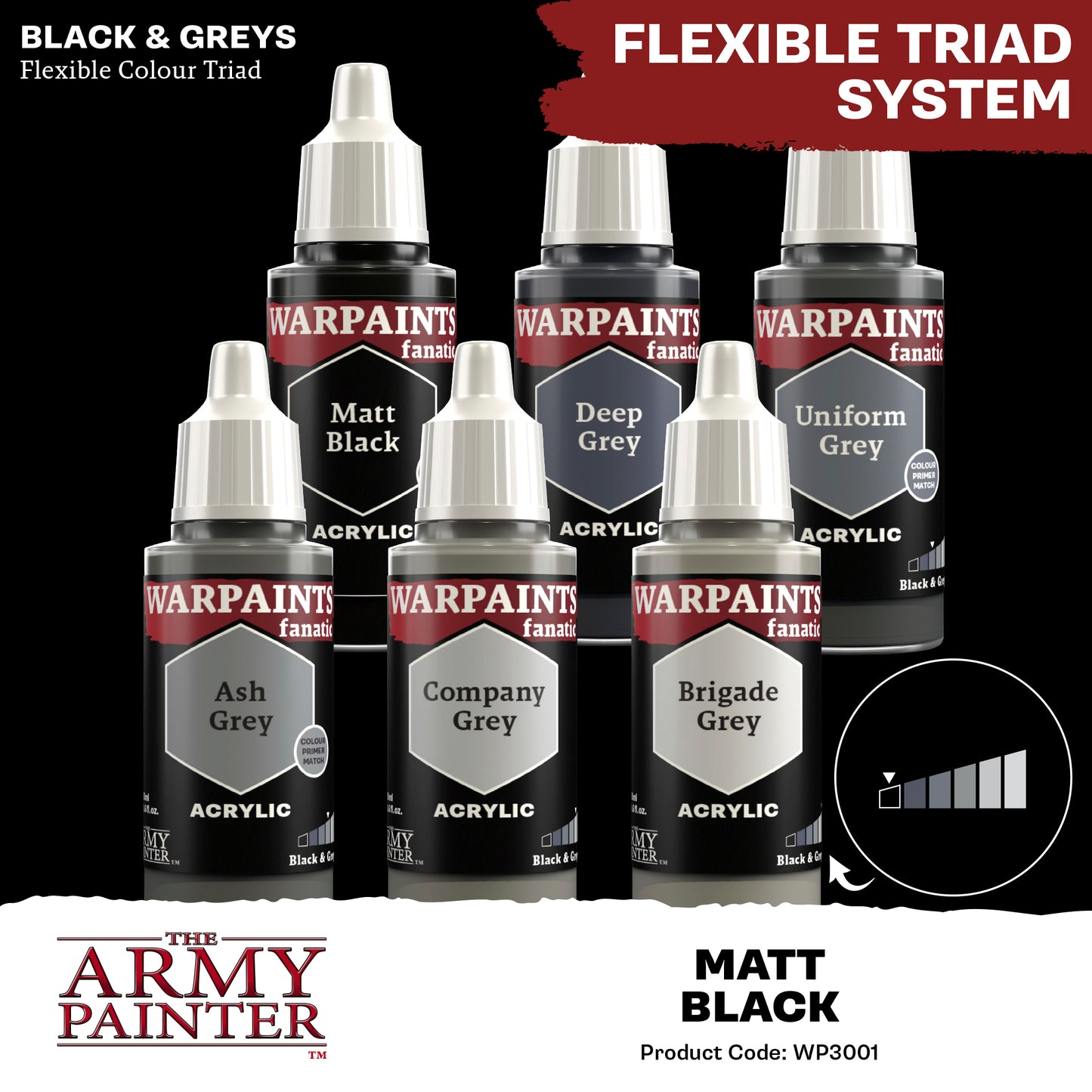Warpaints Fanatic: Matt Black - 18ml