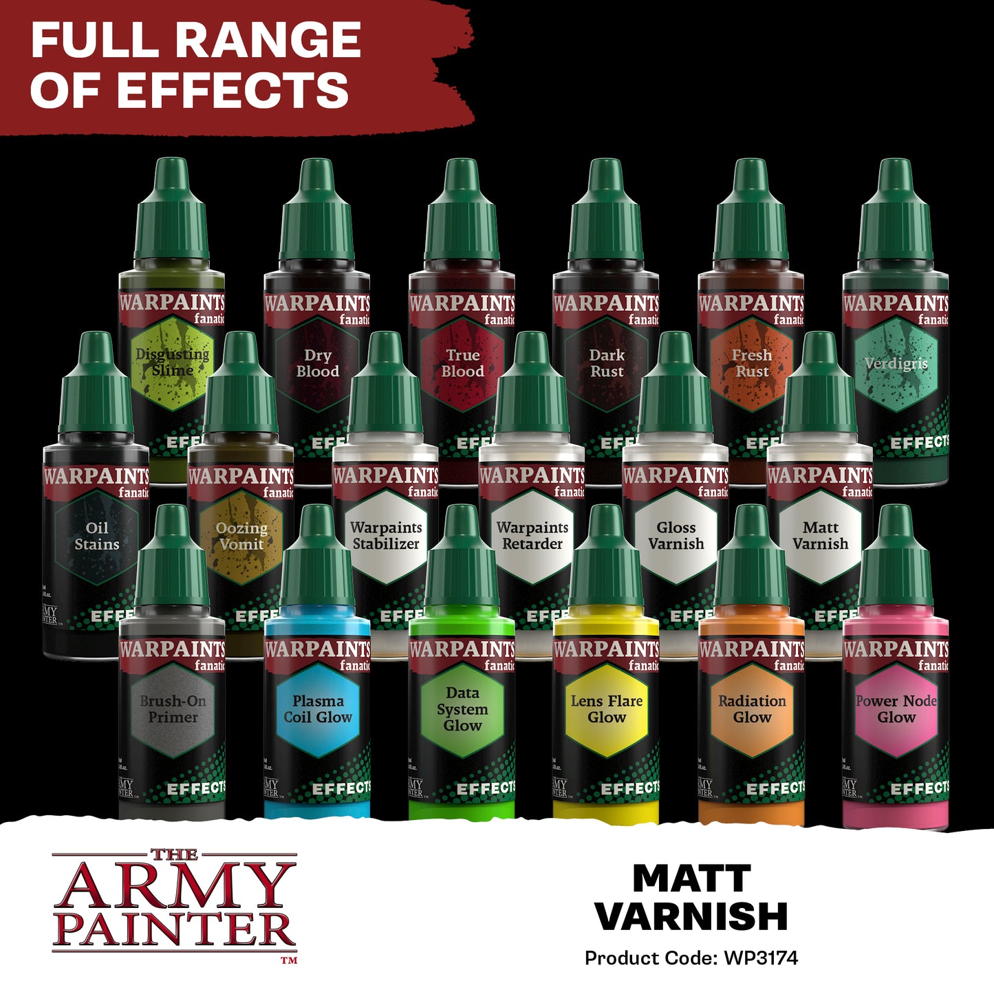 Warpaints Fanatic Effects: Matt Varnish - 18ml