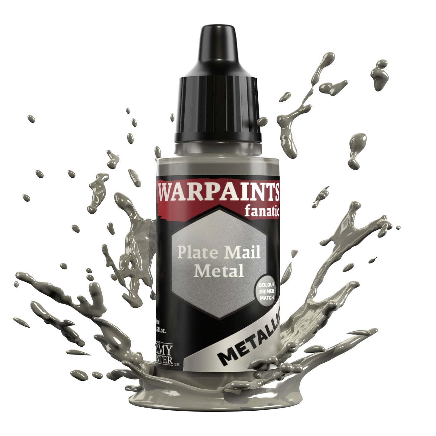 Warpaints Fanatic Metallics: Plate Mail Metal - 18ml
