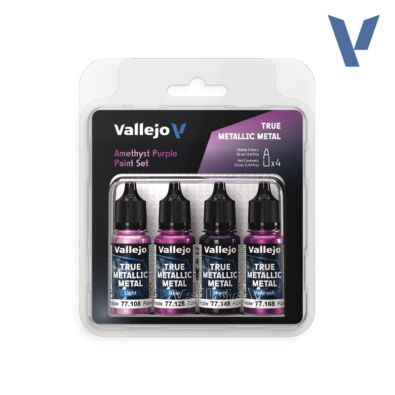 Vallejo True Metallic Metals - Amethyst Purple Paint Set