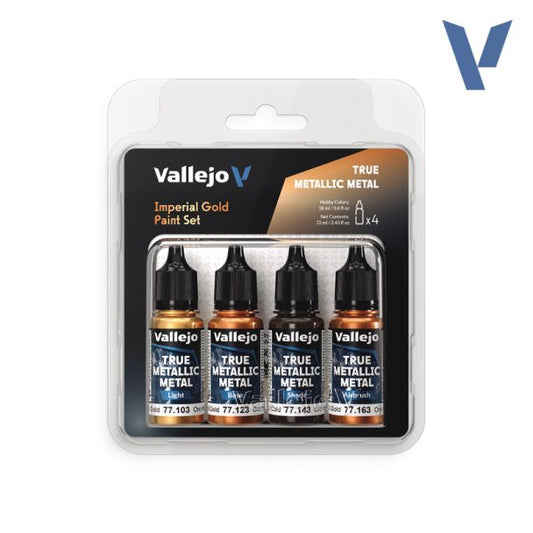 Vallejo True Metallic Metals - Imperial Gold Paint Set